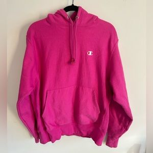 Champion Classic Logo Patch Fleece Hoodie Sweatshirt